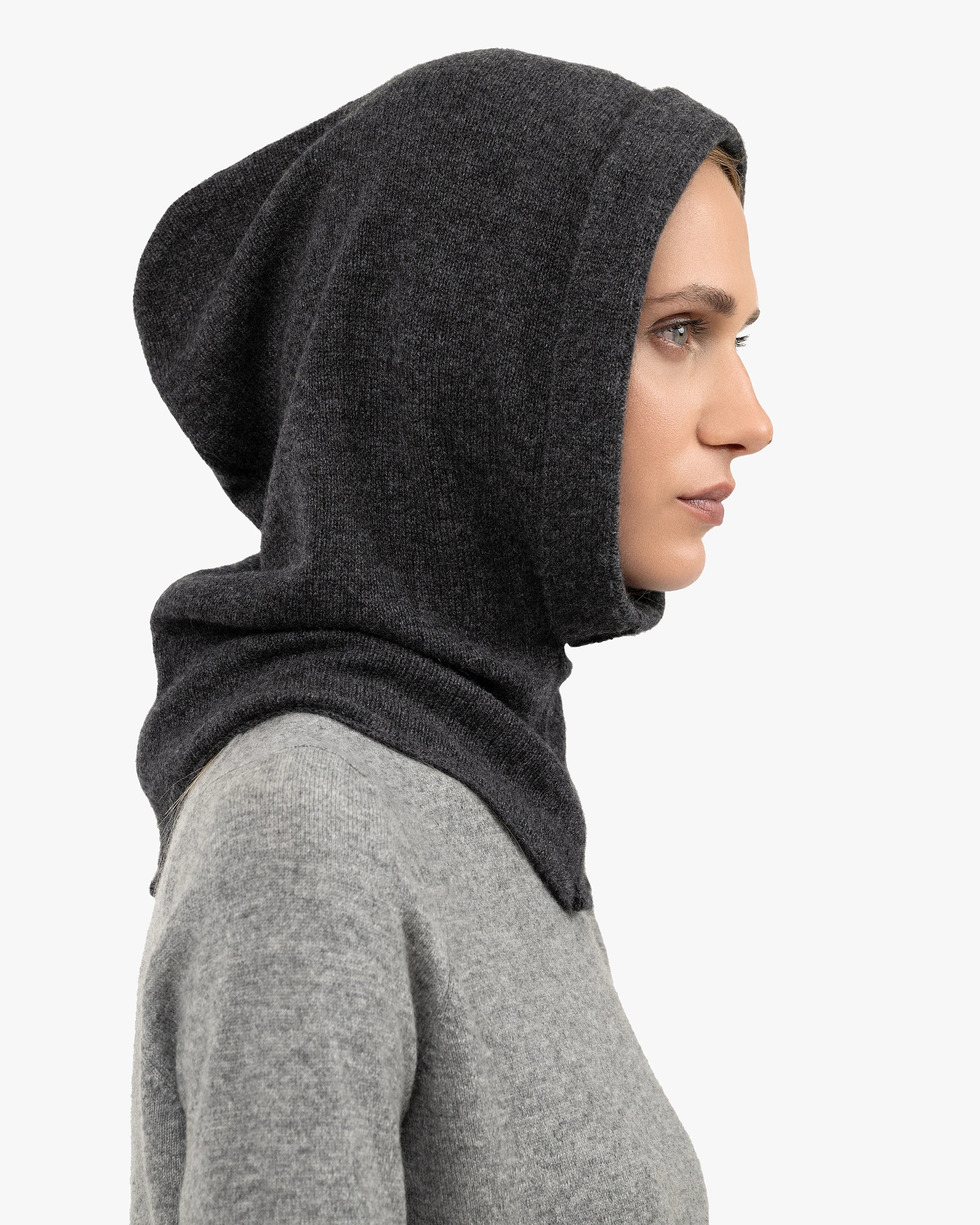 Hoodie Hat - Charcoal Cashmere