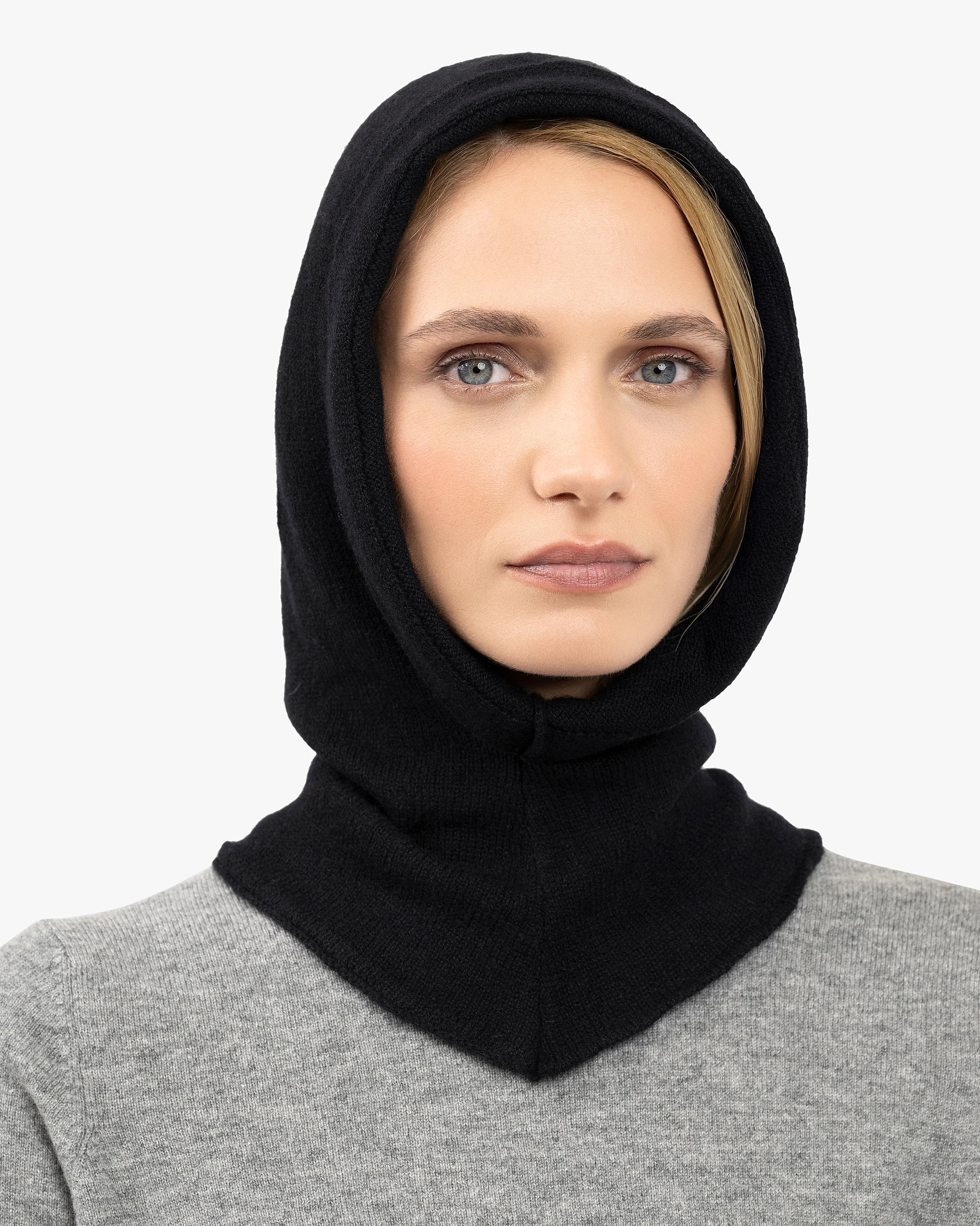 Hoodie Hat - Black Cashmere