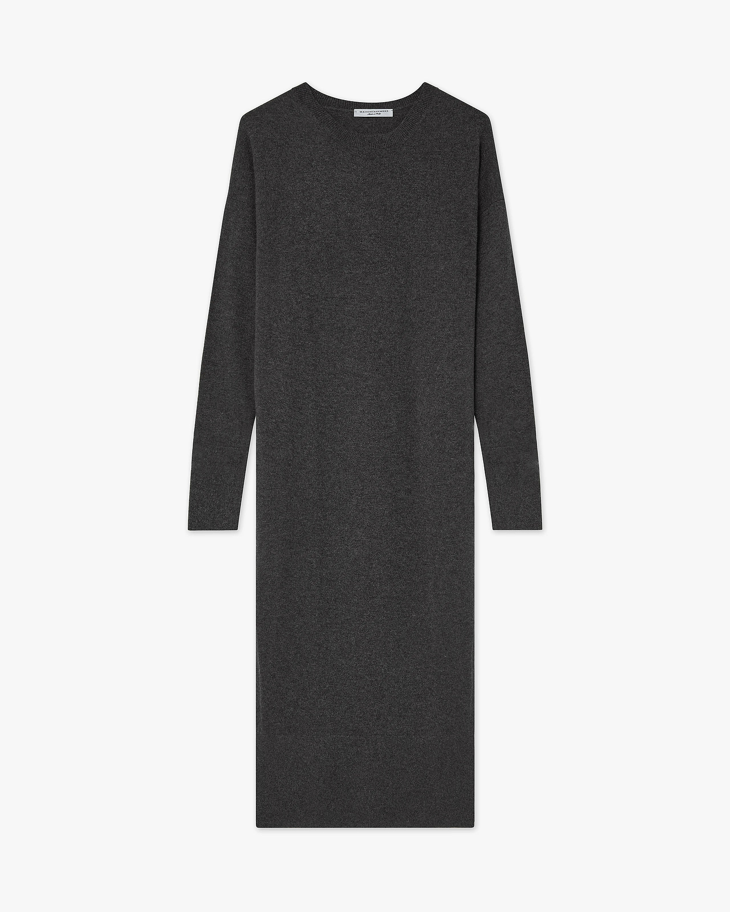 Liv Crew Neck Dress - Charcoal Cashmere
