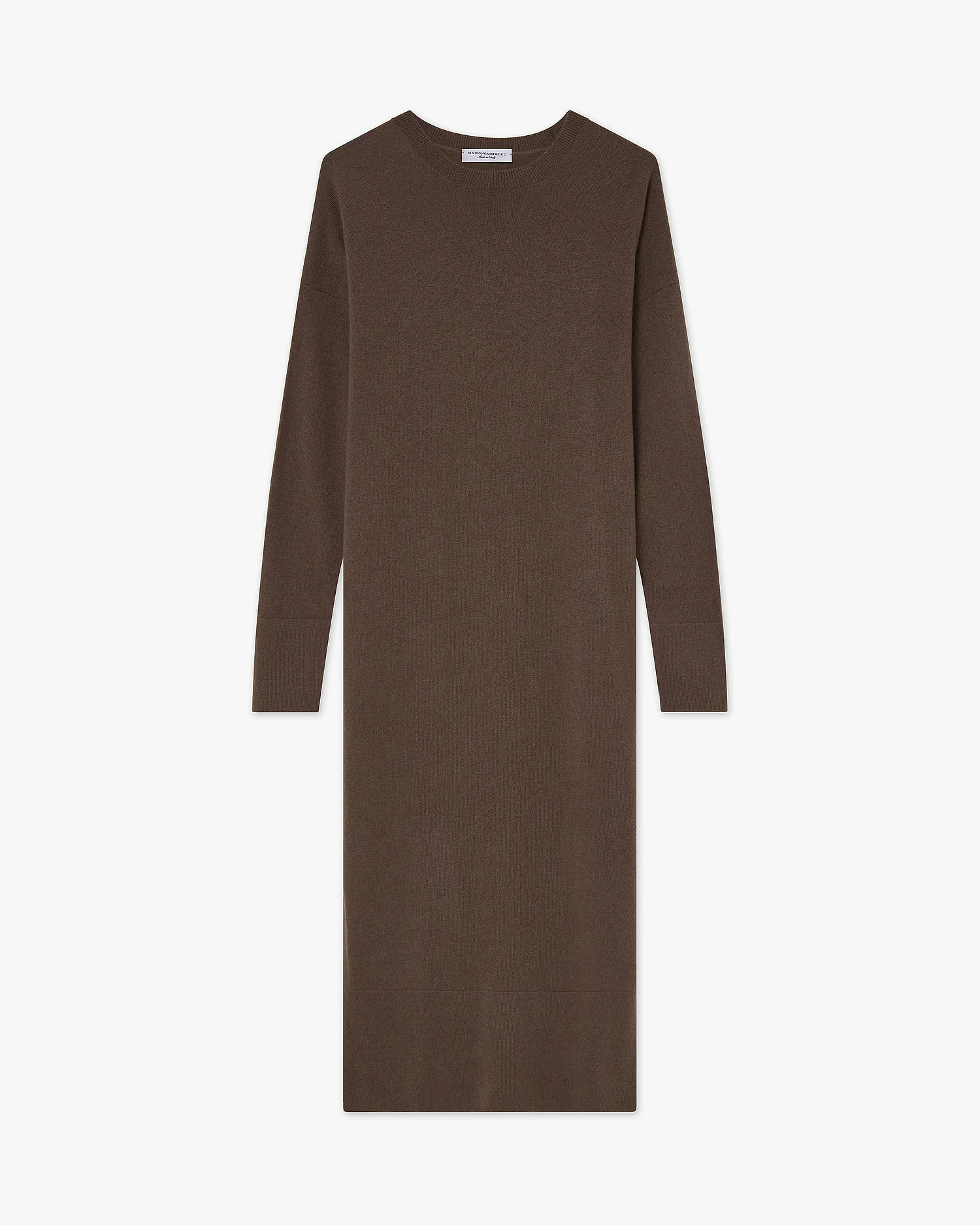 Liv Crew Neck Dress - Brown Cashmere
