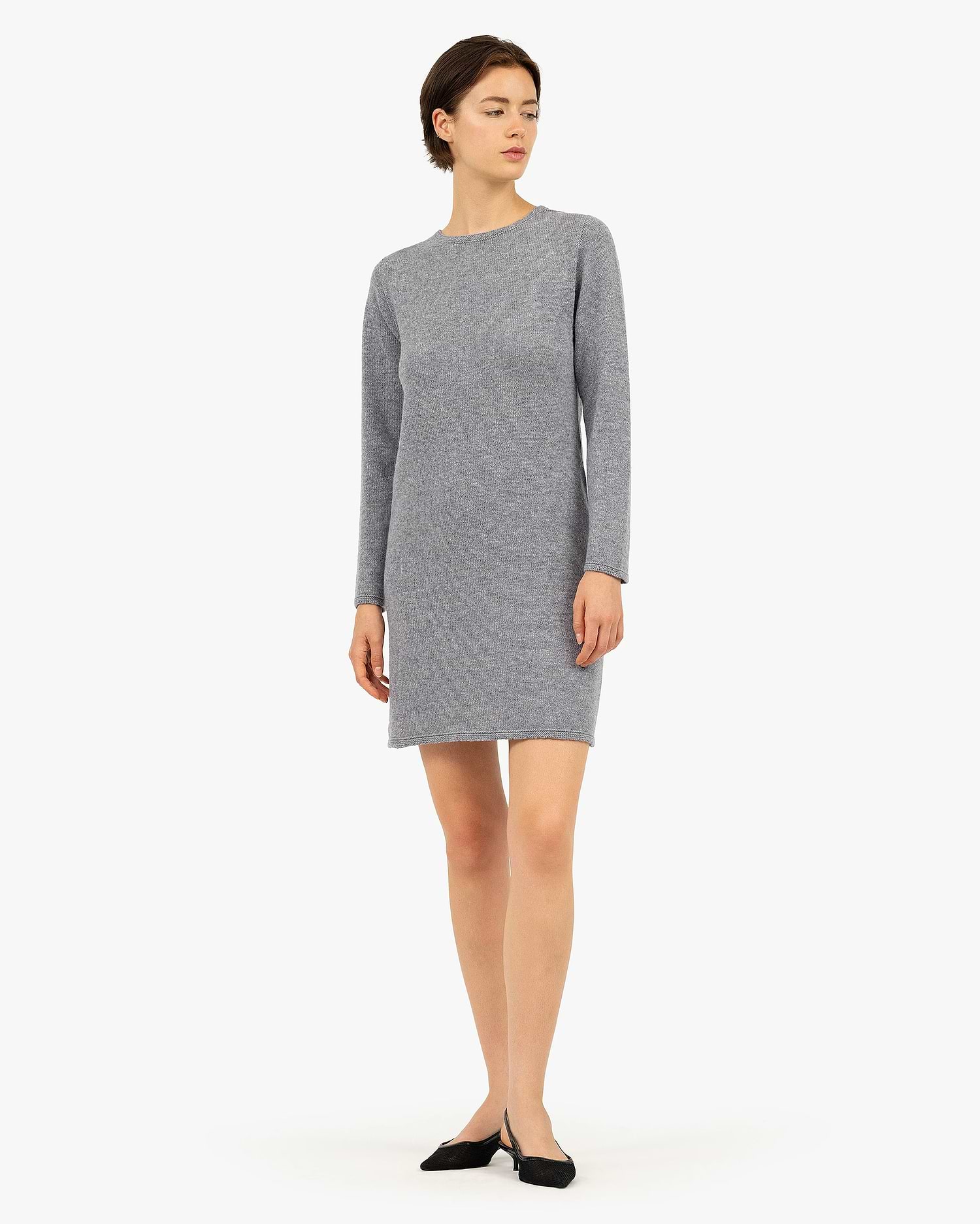Parksville Dress - Medium Grey - Cashmere - Made in Italy Parksville Dress - Medium Grey - Cashmere - Made in Italy