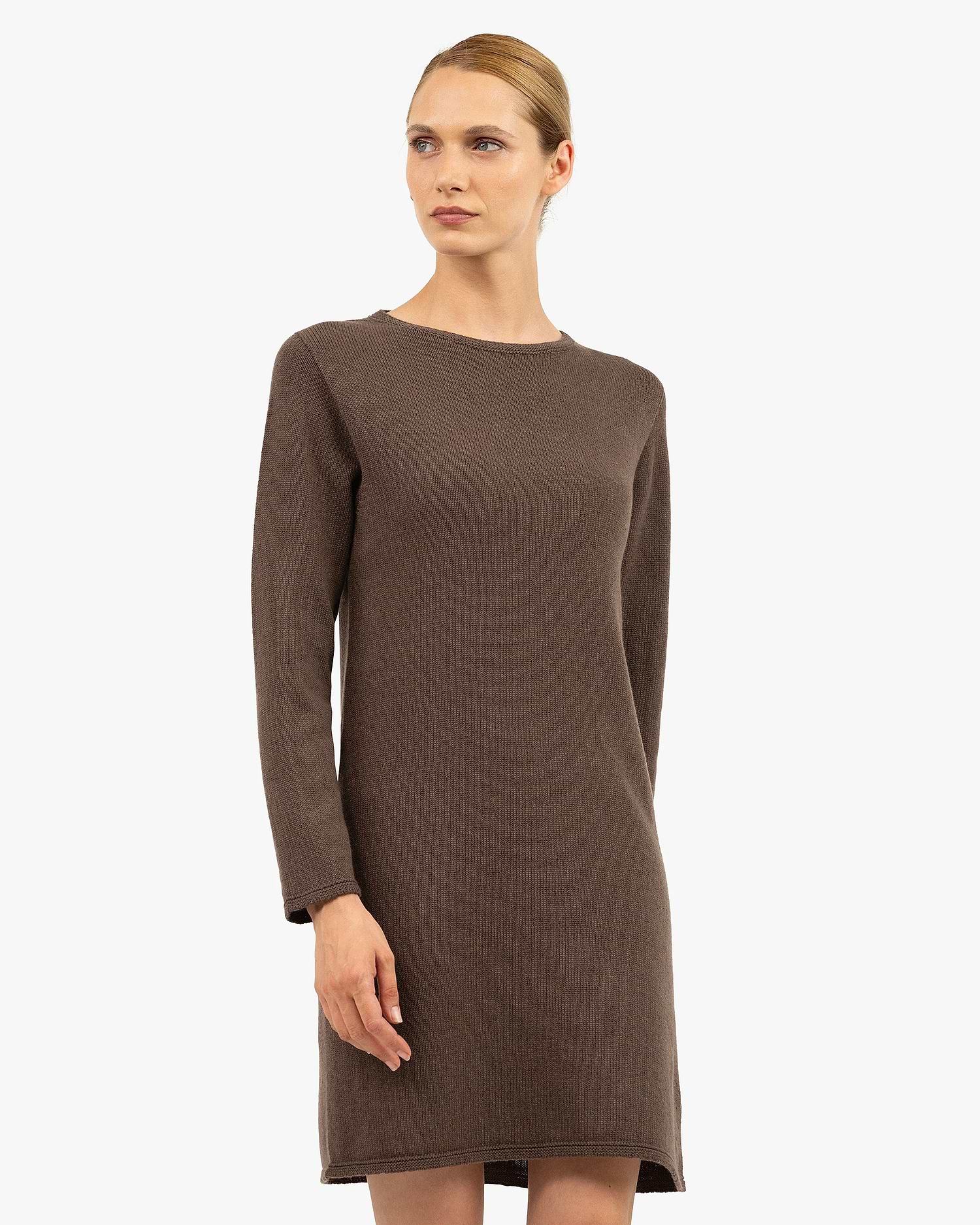 Parksville Knitted Cashmere Dress - Brown