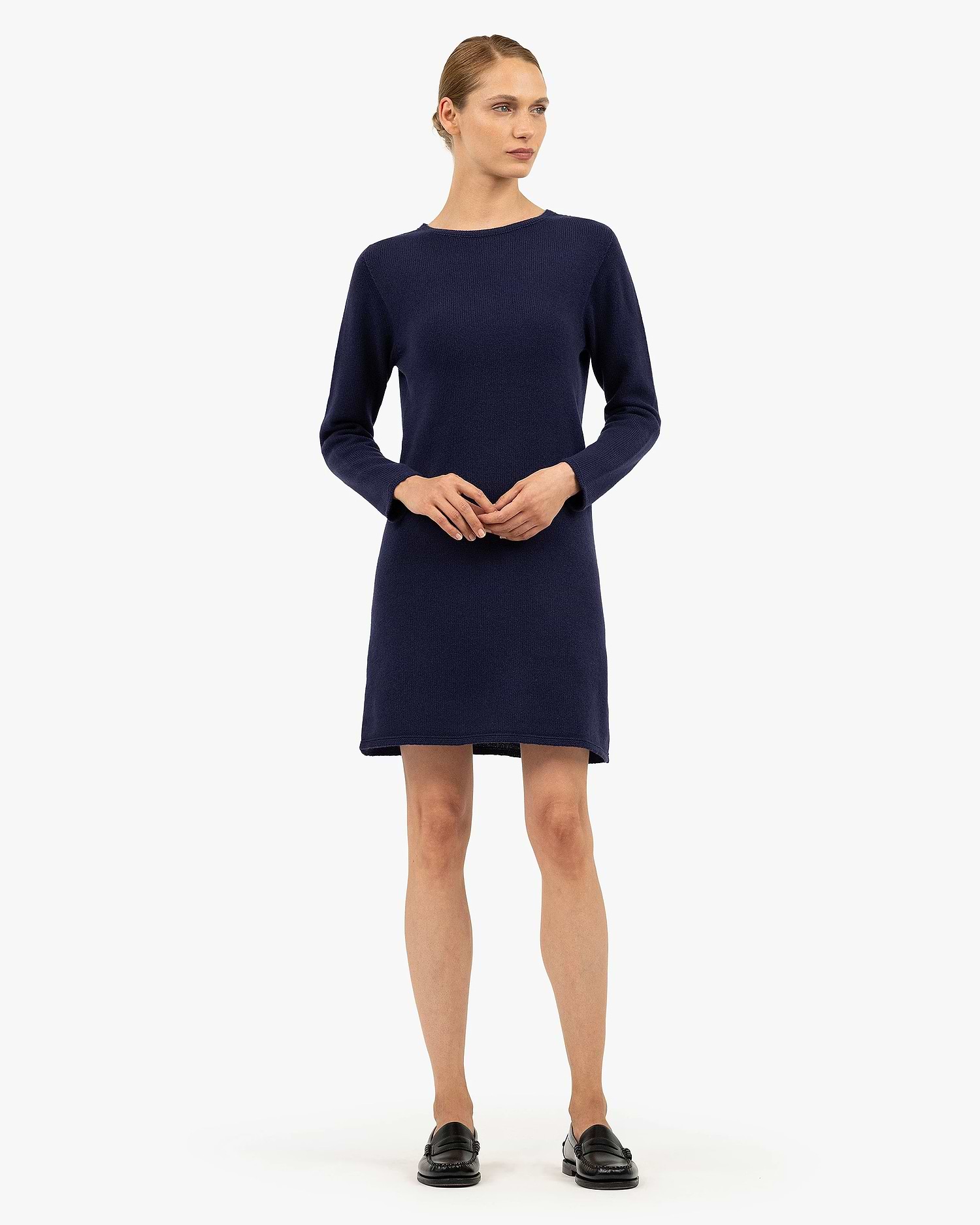 Parksville Dress - Blue - Cashmere - Made in Italy Parksville Dress - Blue - Cashmere - Made in Italy