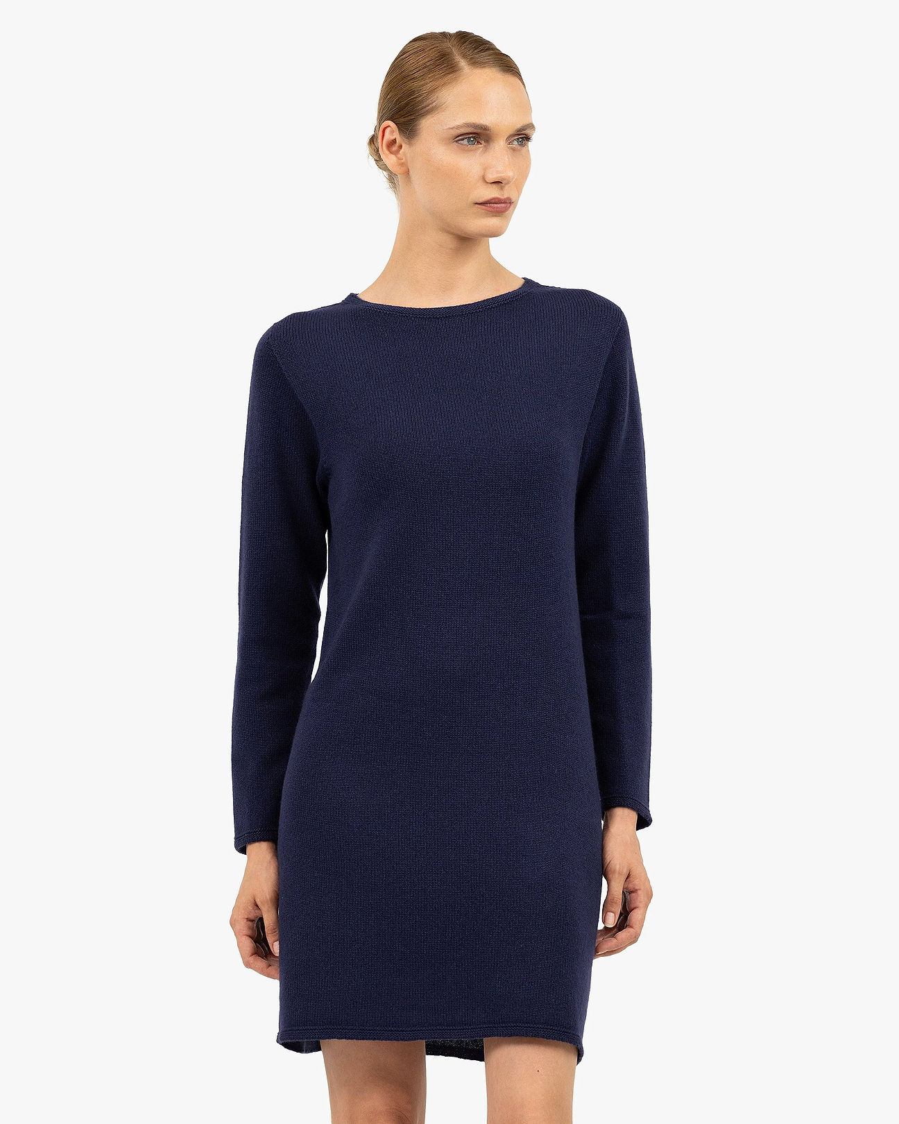 blue cashmere dress Parksville waist:42 soft texture and protect non return winter sale push Pale Blue A-line Satin