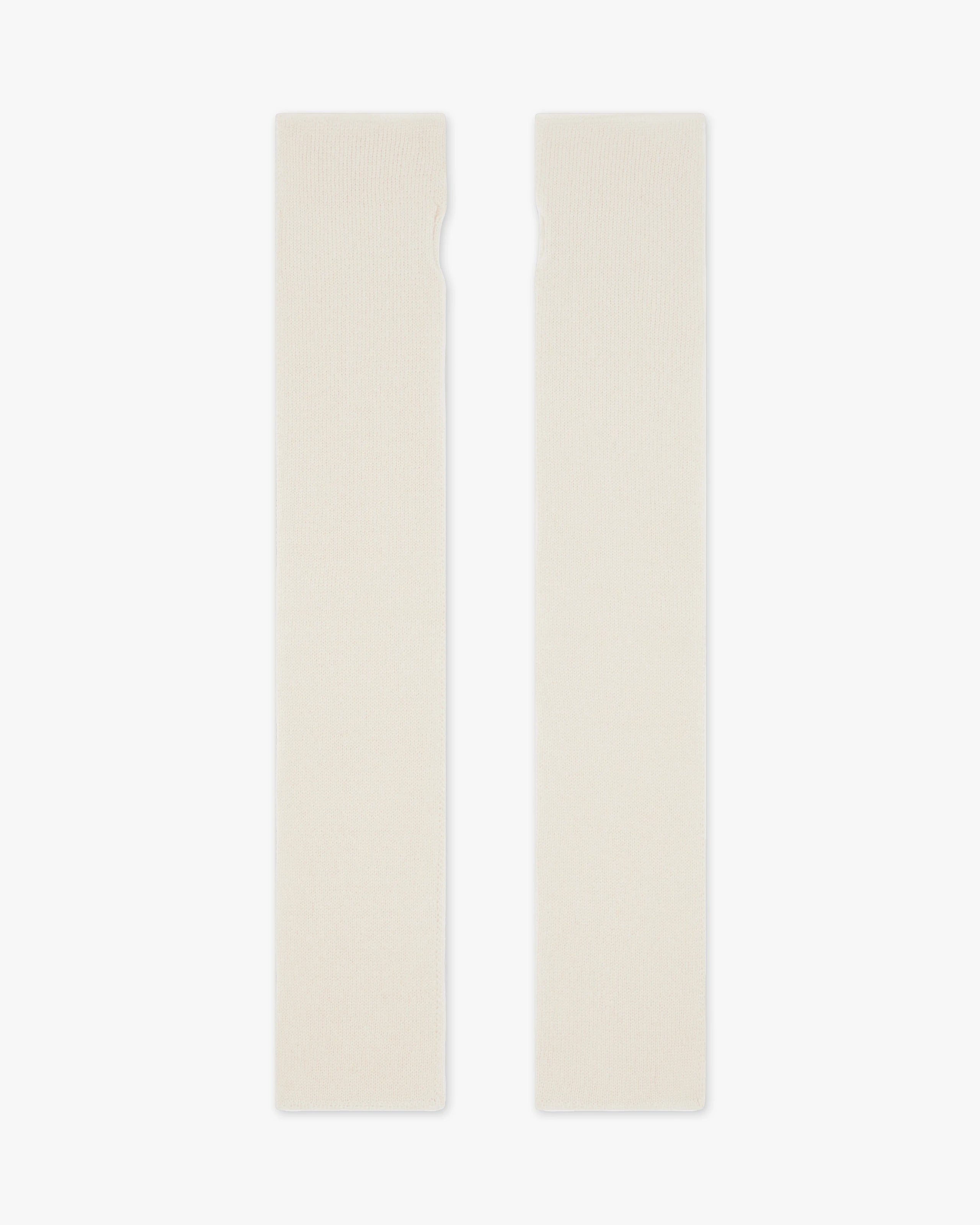 Fingerless Gloves - White Cashmere
