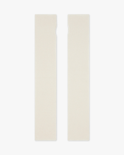 Fingerless Gloves - White Cashmere