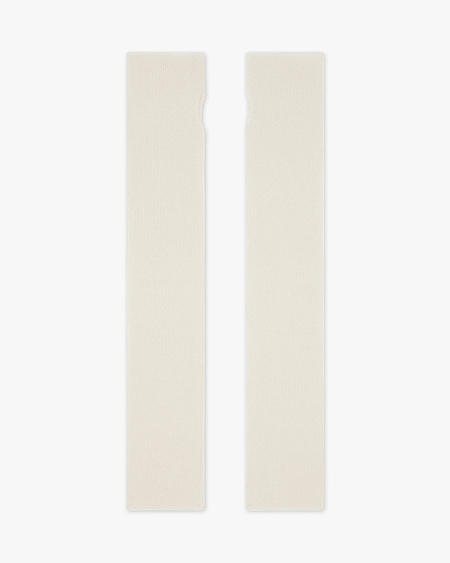 Fingerless Gloves - White Cashmere