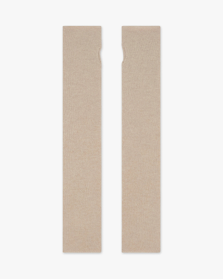 Fingerless Gloves - Beige Cashmere