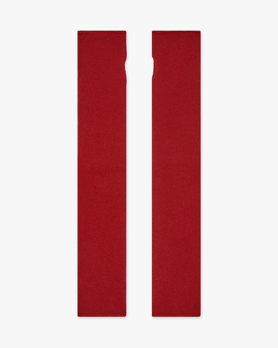 Fingerless Gloves - Red Cashmere