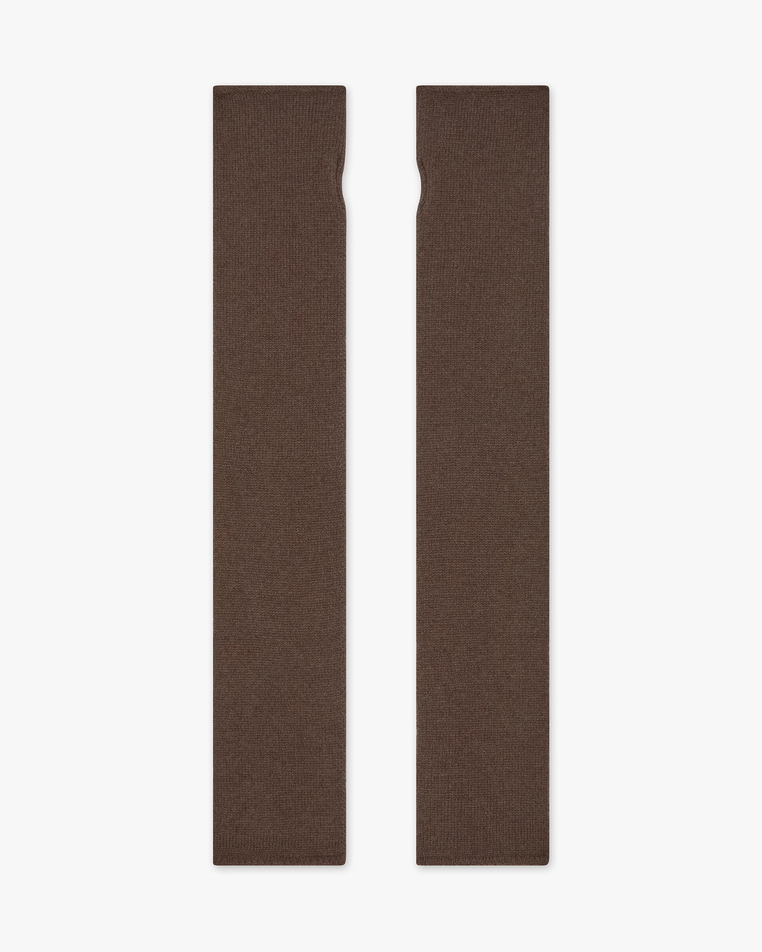 Fingerless Gloves - Brown Cashmere