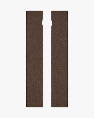 Fingerless Gloves - Brown Cashmere