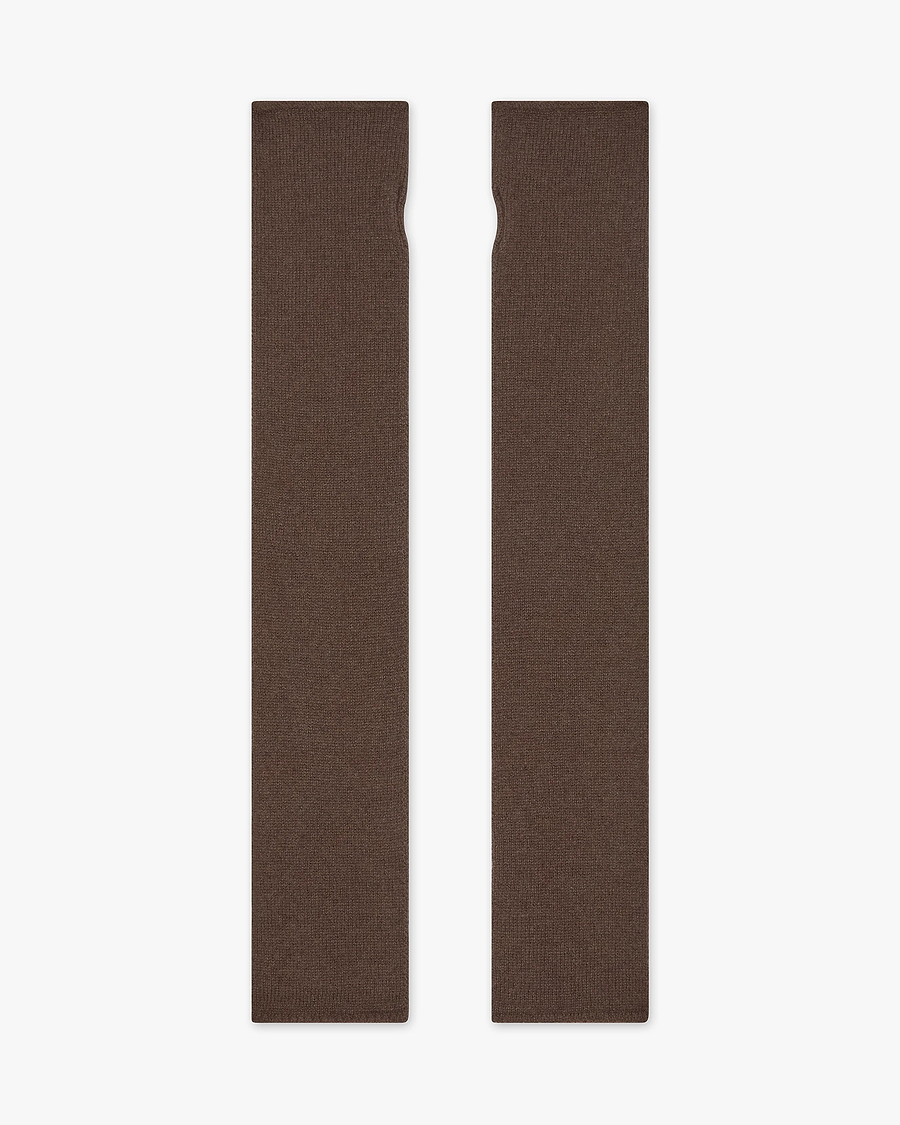 Fingerless Gloves - Brown Cashmere