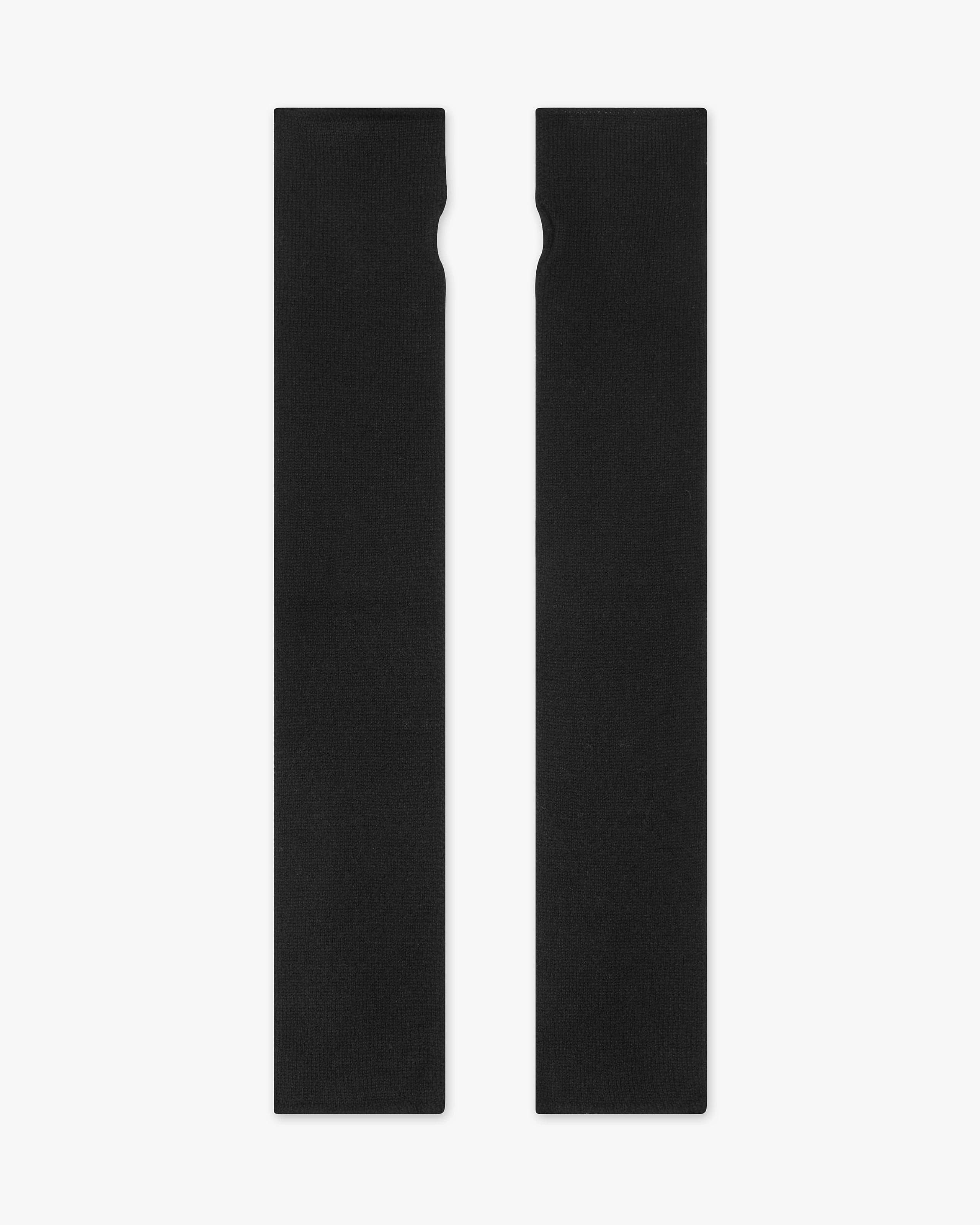Cashmere Fingerless Gloves - Black | MaisonCashmere