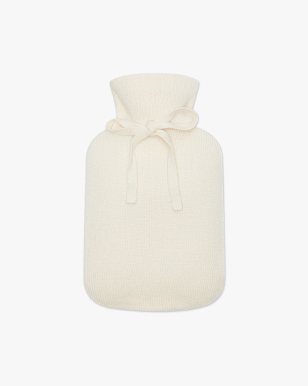 Hot Water Bottle Cover - White Cashmere