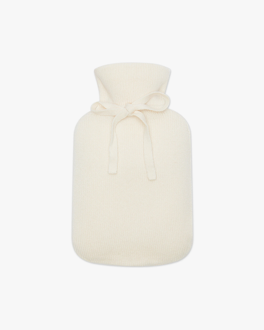 Hot Water Bottle Cover - White Cashmere