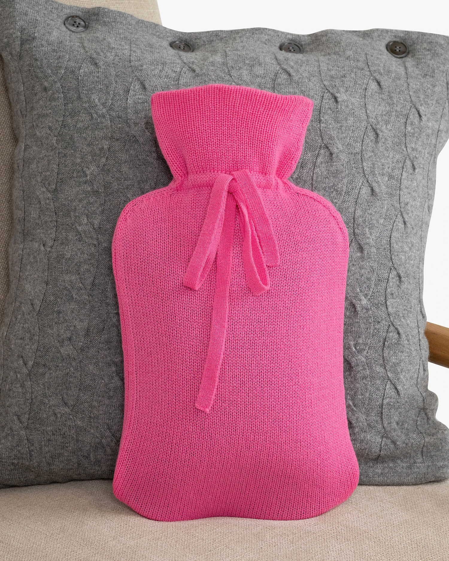 Hot Water Bottle Cover - Fuchsia Cashmere
