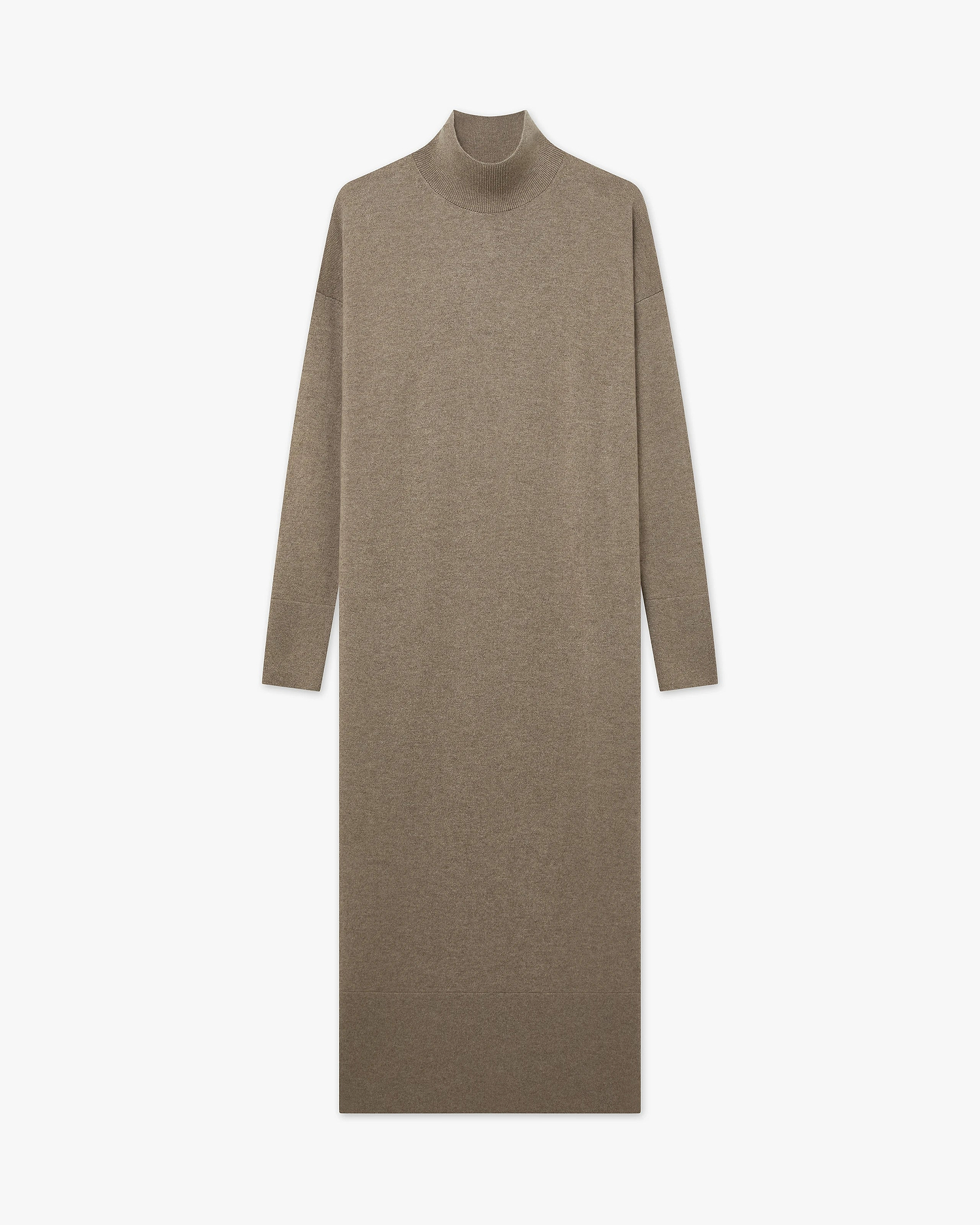 Liv Mock Neck Dress - Taupe Cashmere