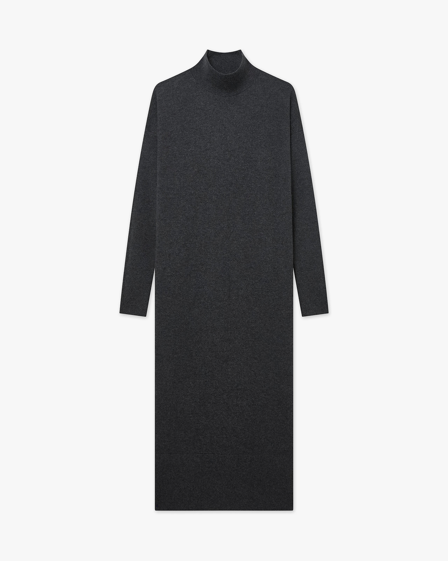 Liv Mock Neck Dress - Charcoal Cashmere