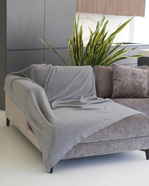 Cosy Blanket - Medium Grey Merino