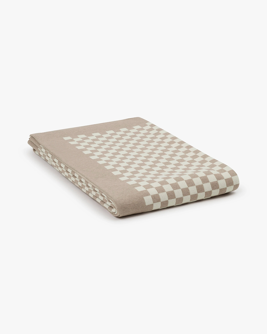 Damier Blanket - Beige Cashmere