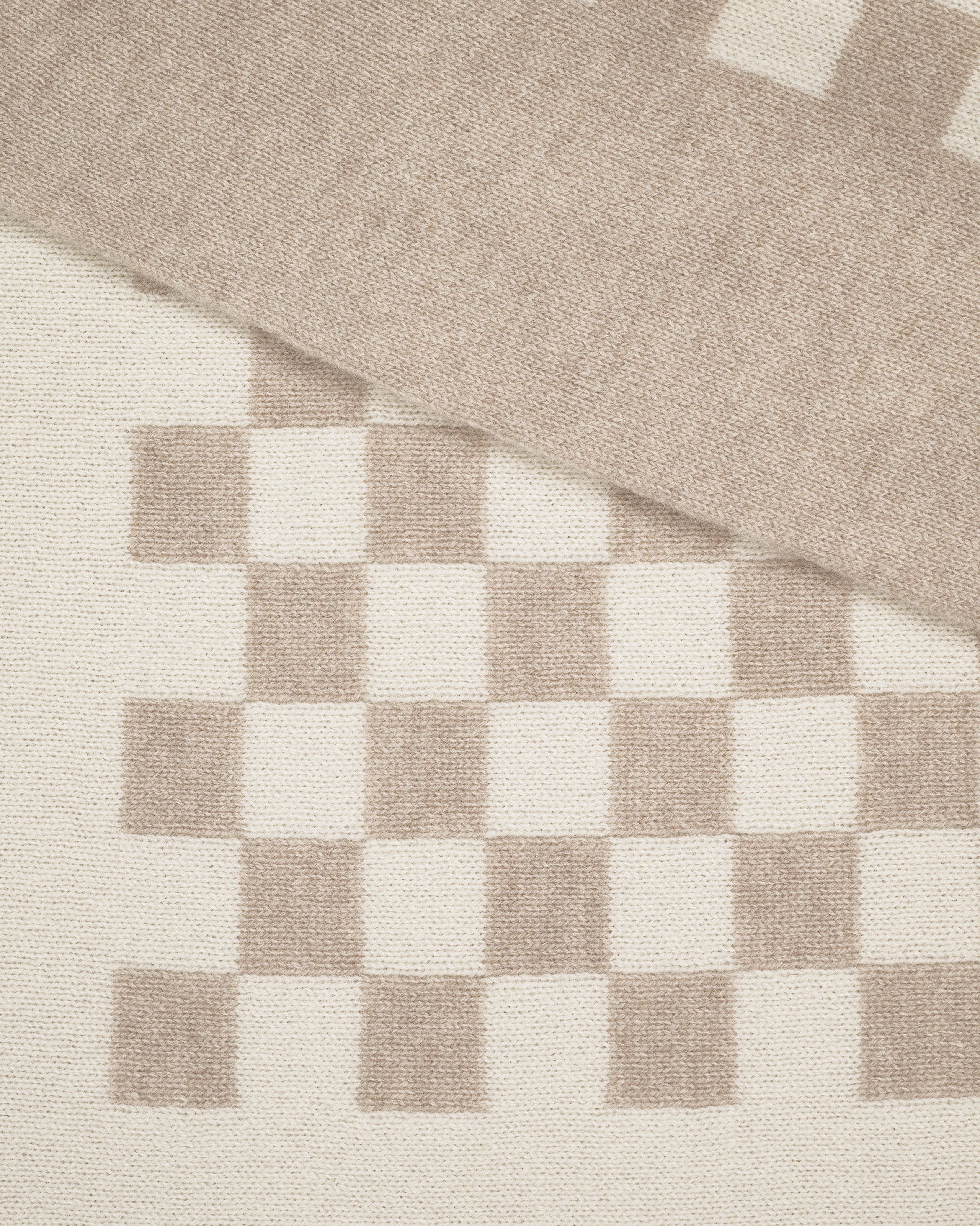 Damier Blanket - Beige Cashmere
