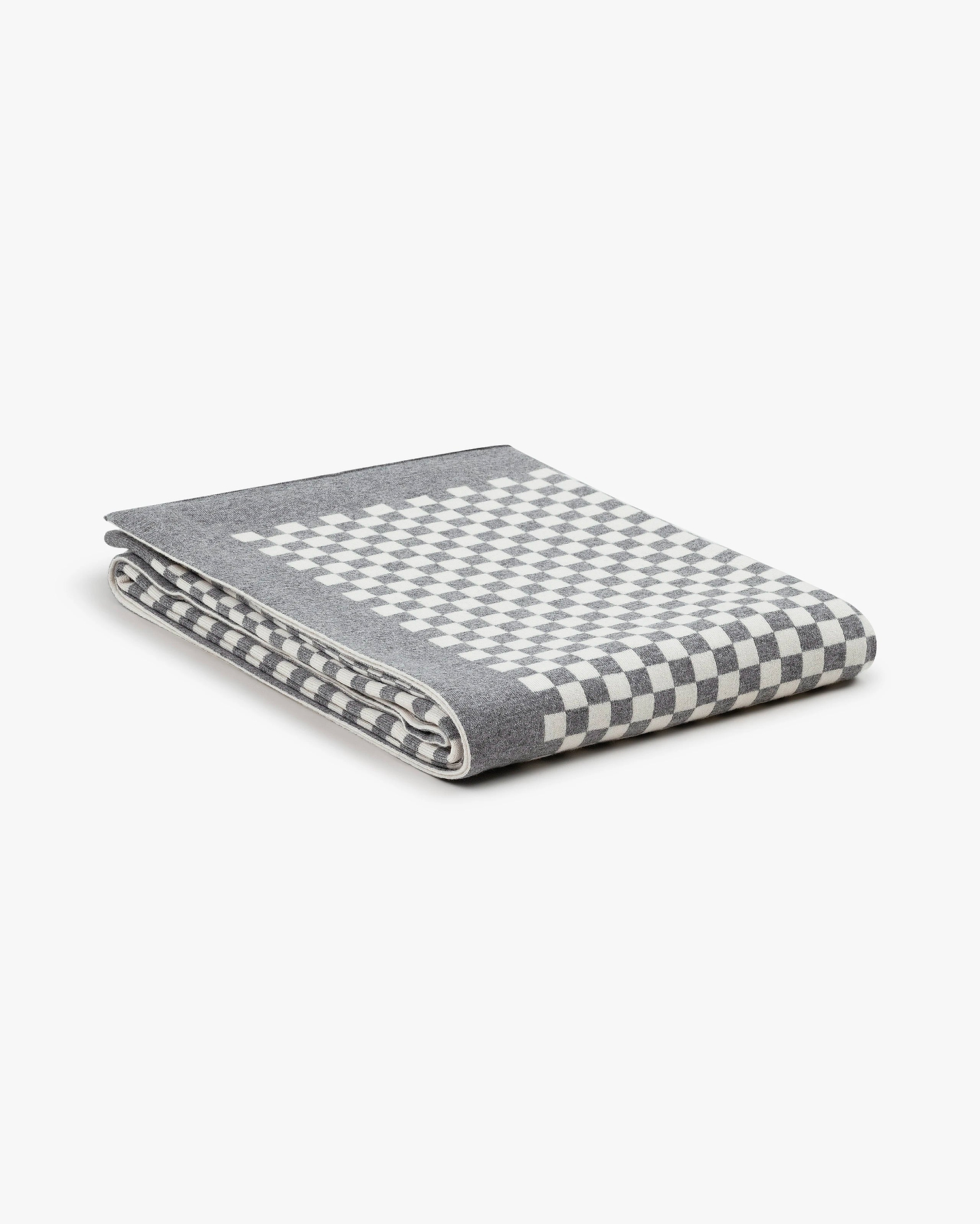Damier Blanket - Medium Grey Cashmere