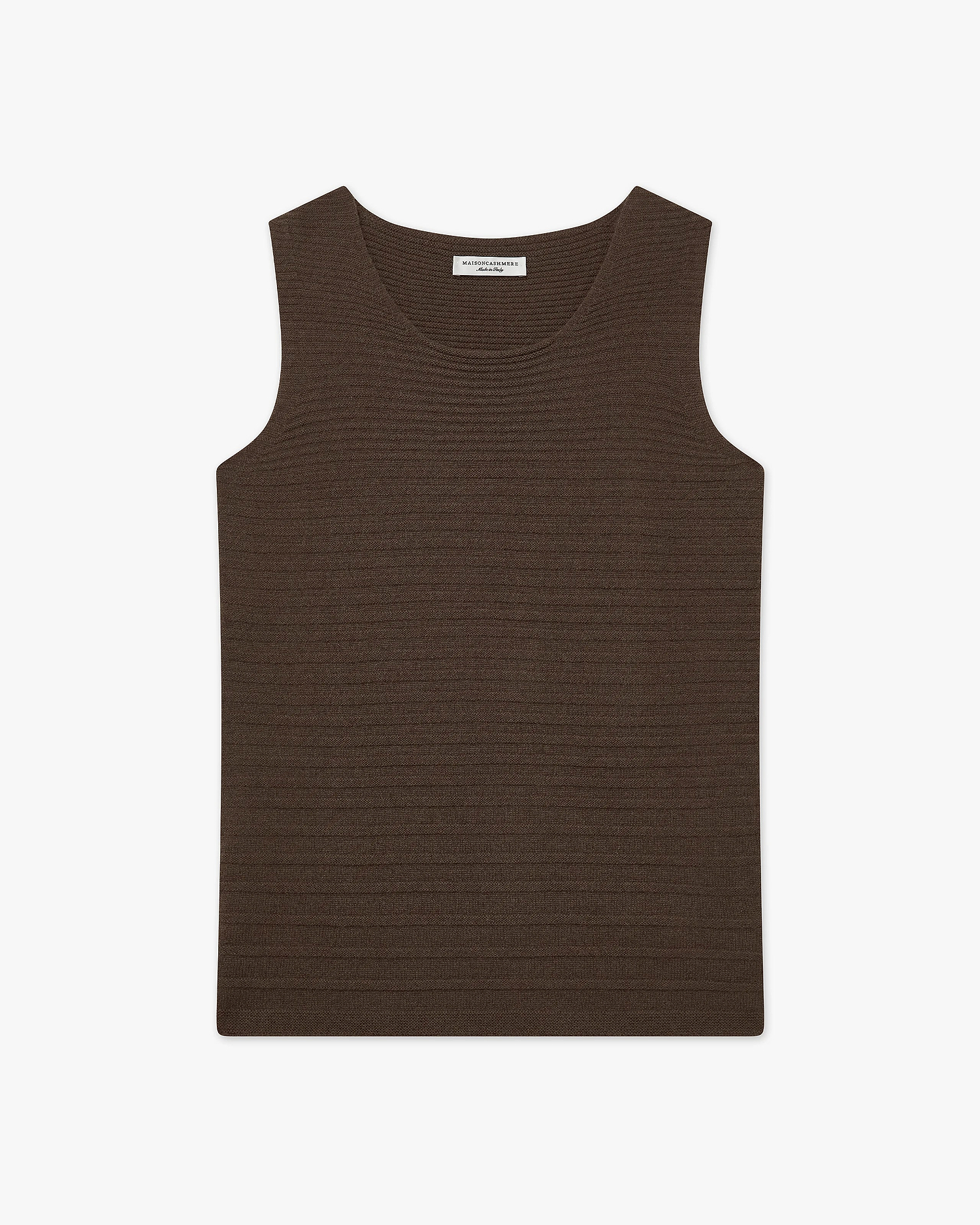 Degradé Ribbed Top - Brown Cashmere