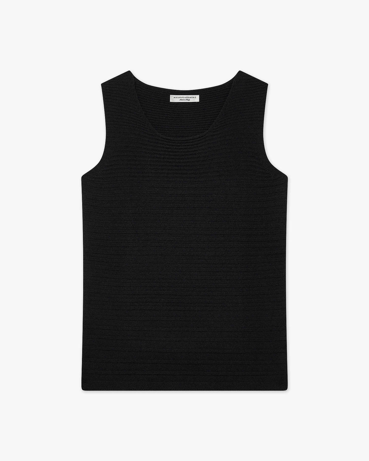 Degradé Ribbed Top - Black Cashmere
