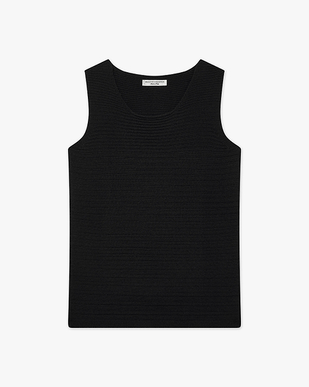 Degradé Ribbed Top - Black Cashmere