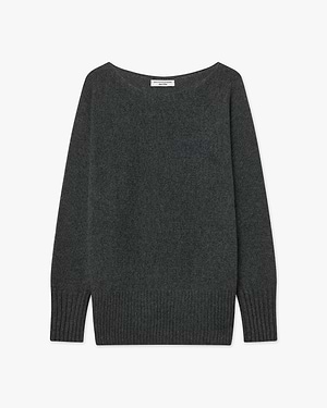 Pull Oversized Col Bateau Dolomiti - Gris Foncé