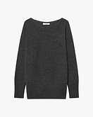 Pull Oversized Col Bateau Dolomiti - Gris Foncé