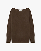 Pull Oversized Col Bateau Dolomiti - Marron