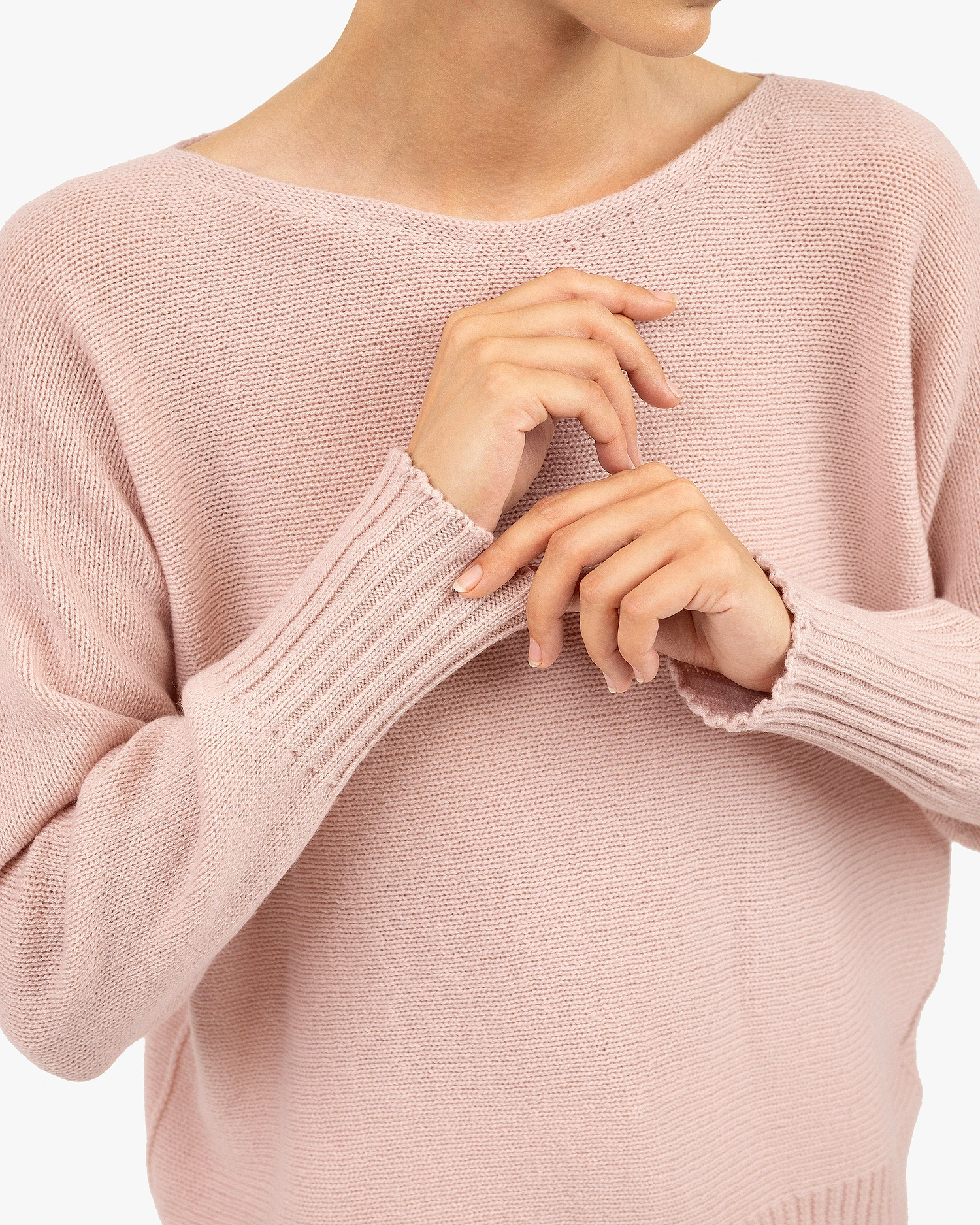 Dolomiti Maxi Boat Neck Sweater - Rose Cashmere