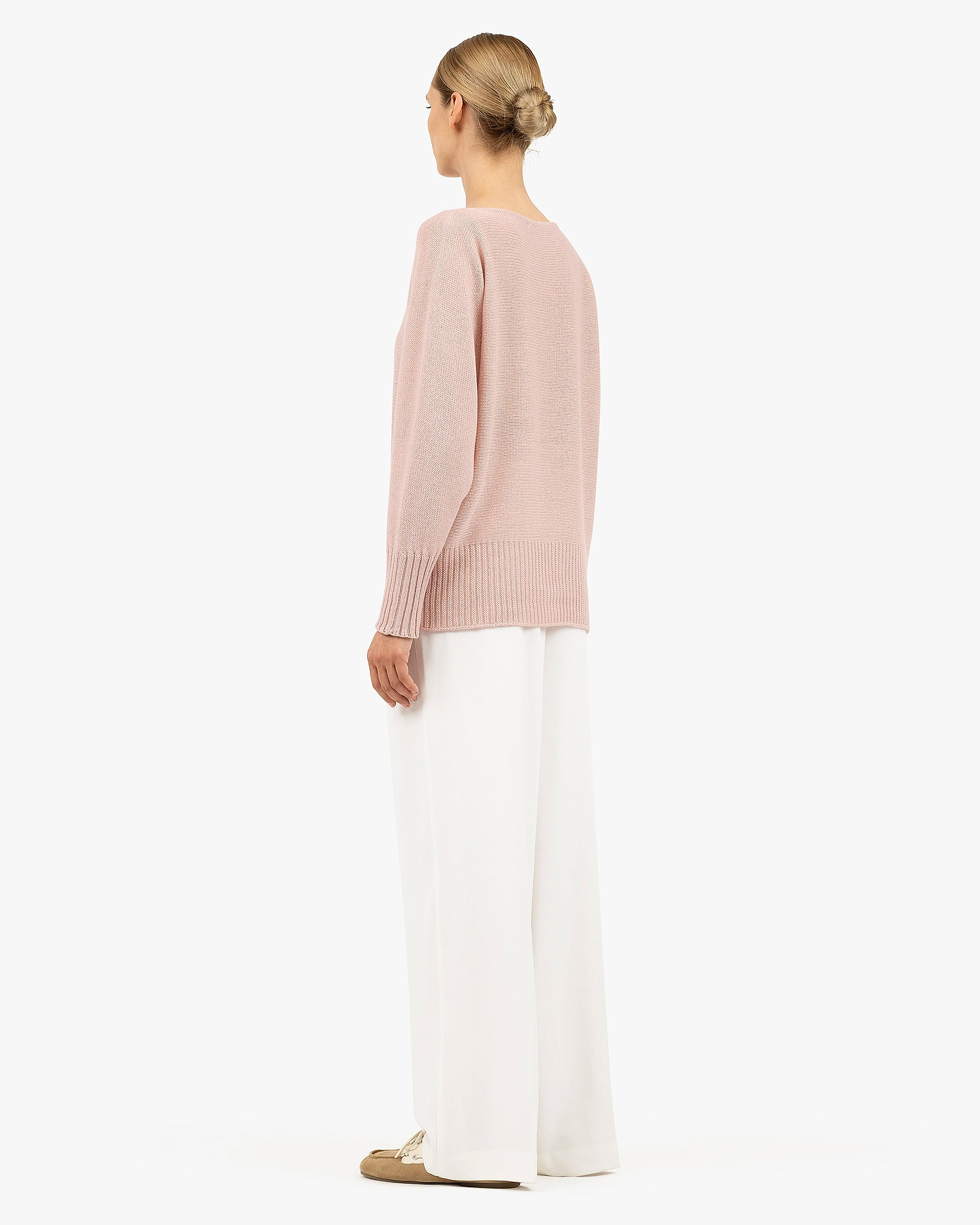 Dolomiti Maxi Boat Neck Sweater - Rose Cashmere