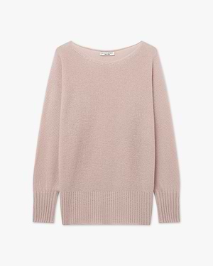 Pull Oversized Col Bateau Dolomiti - Rose