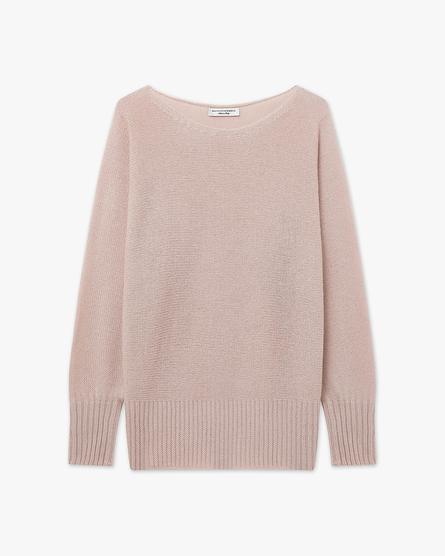 Dolomiti Maxi Boat Neck Sweater - Rose Cashmere