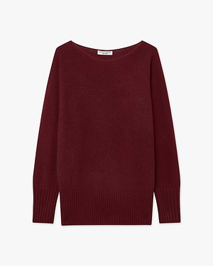 Pull Oversized Col Bateau Dolomiti - Bordeaux