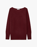Pull Oversized Col Bateau Dolomiti - Bordeaux