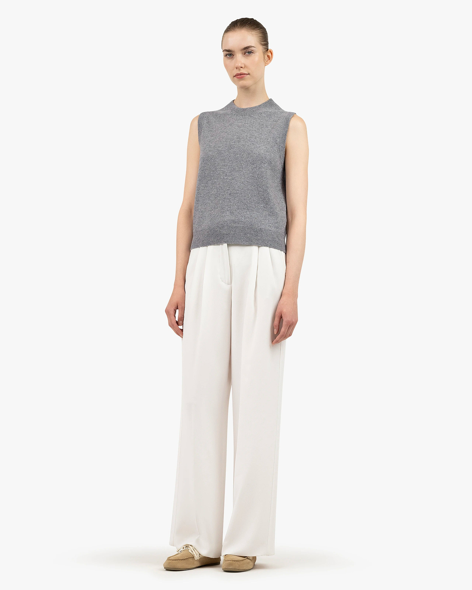 Essential Top - Medium Grey Cashmere