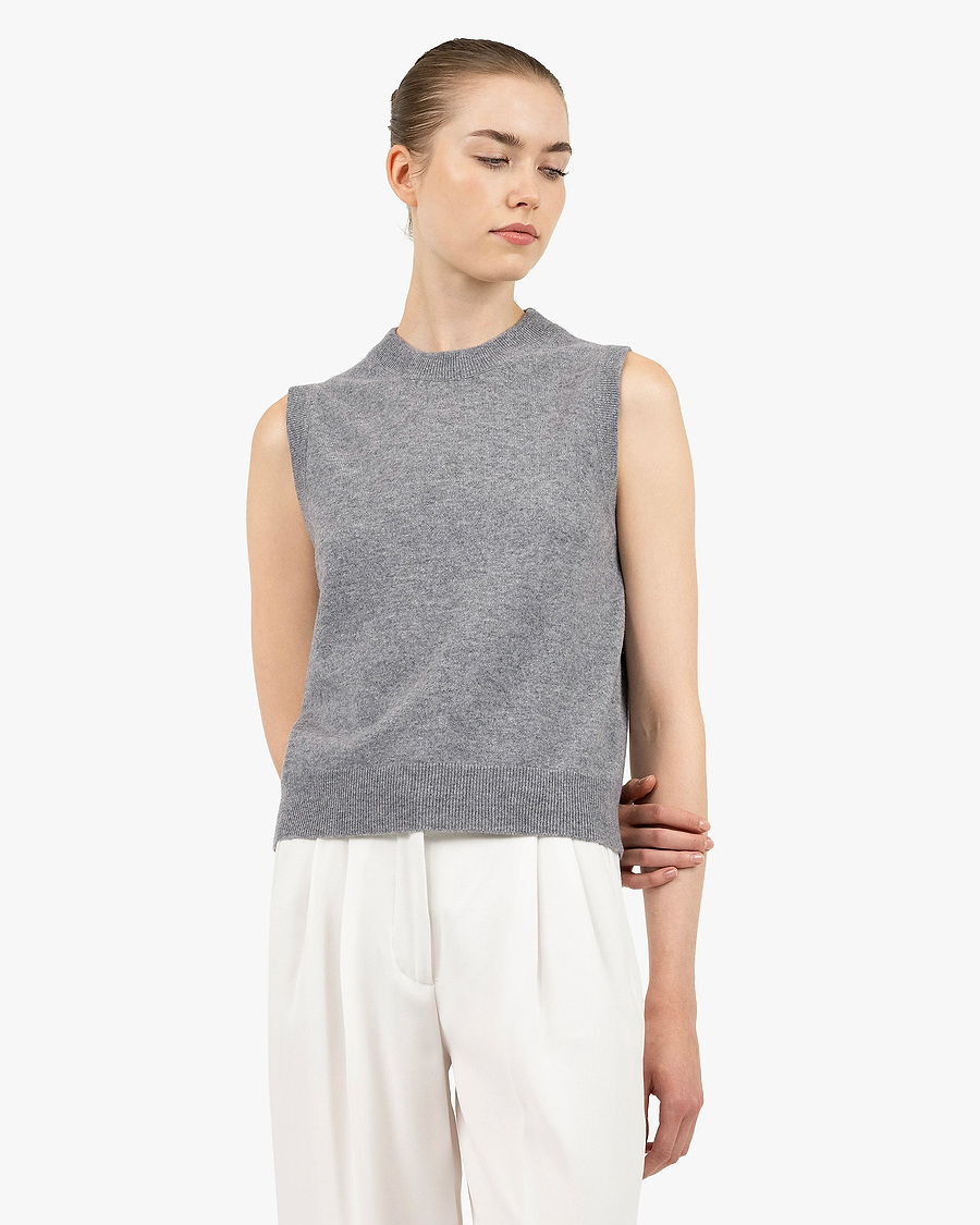 Essential Top - Medium Grey Cashmere