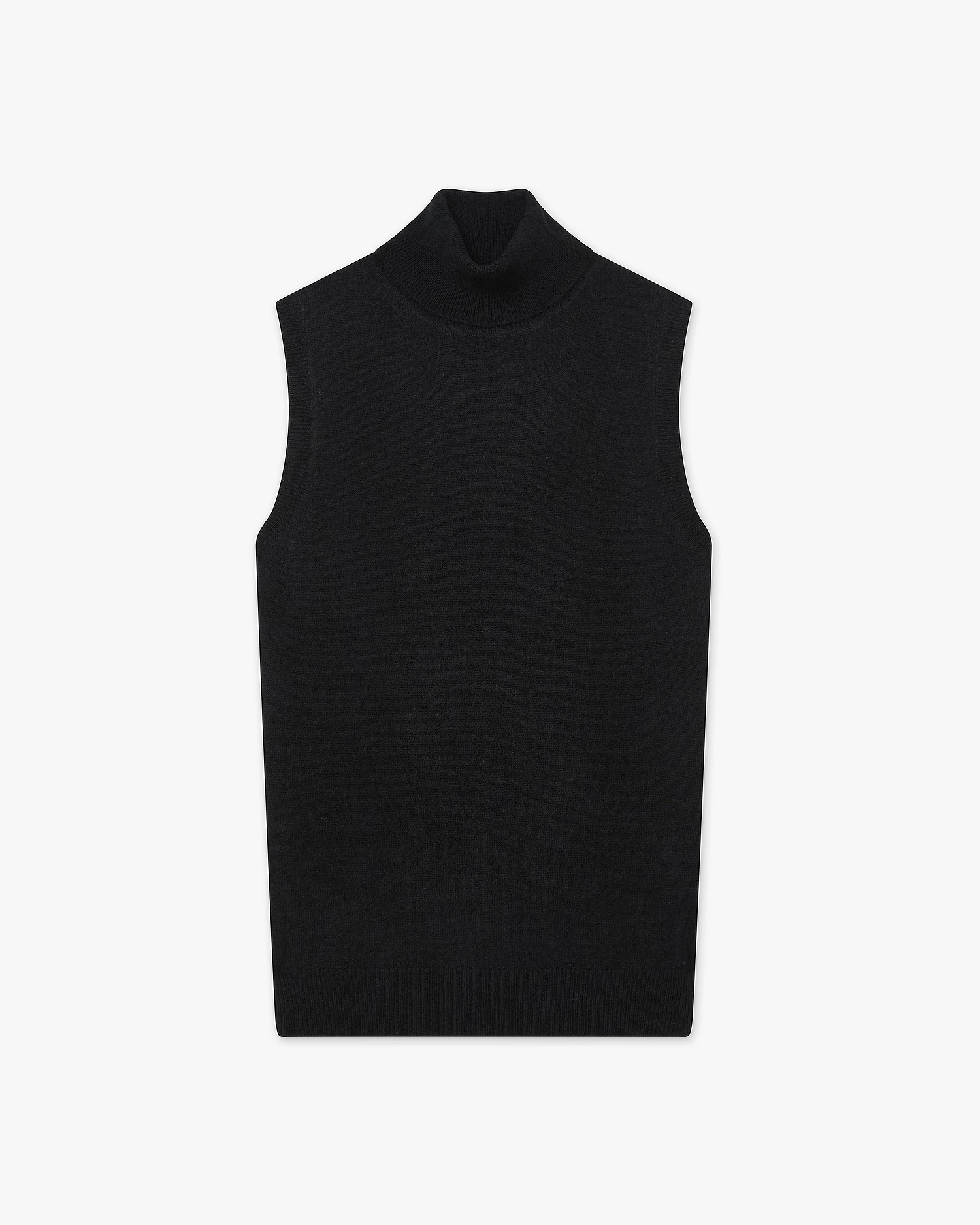 Essential Turtleneck Top - Black Cashmere