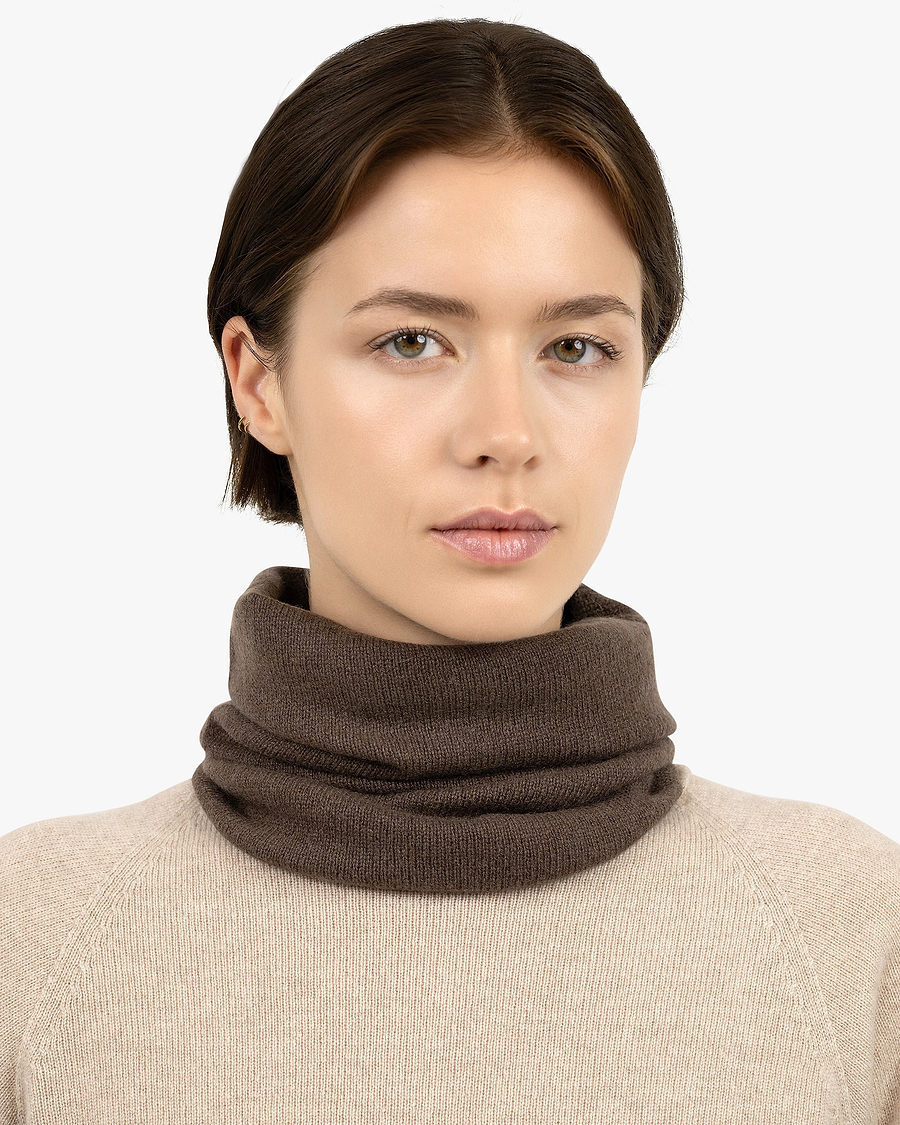 Essential Neck Warmer - Brown Cashmere