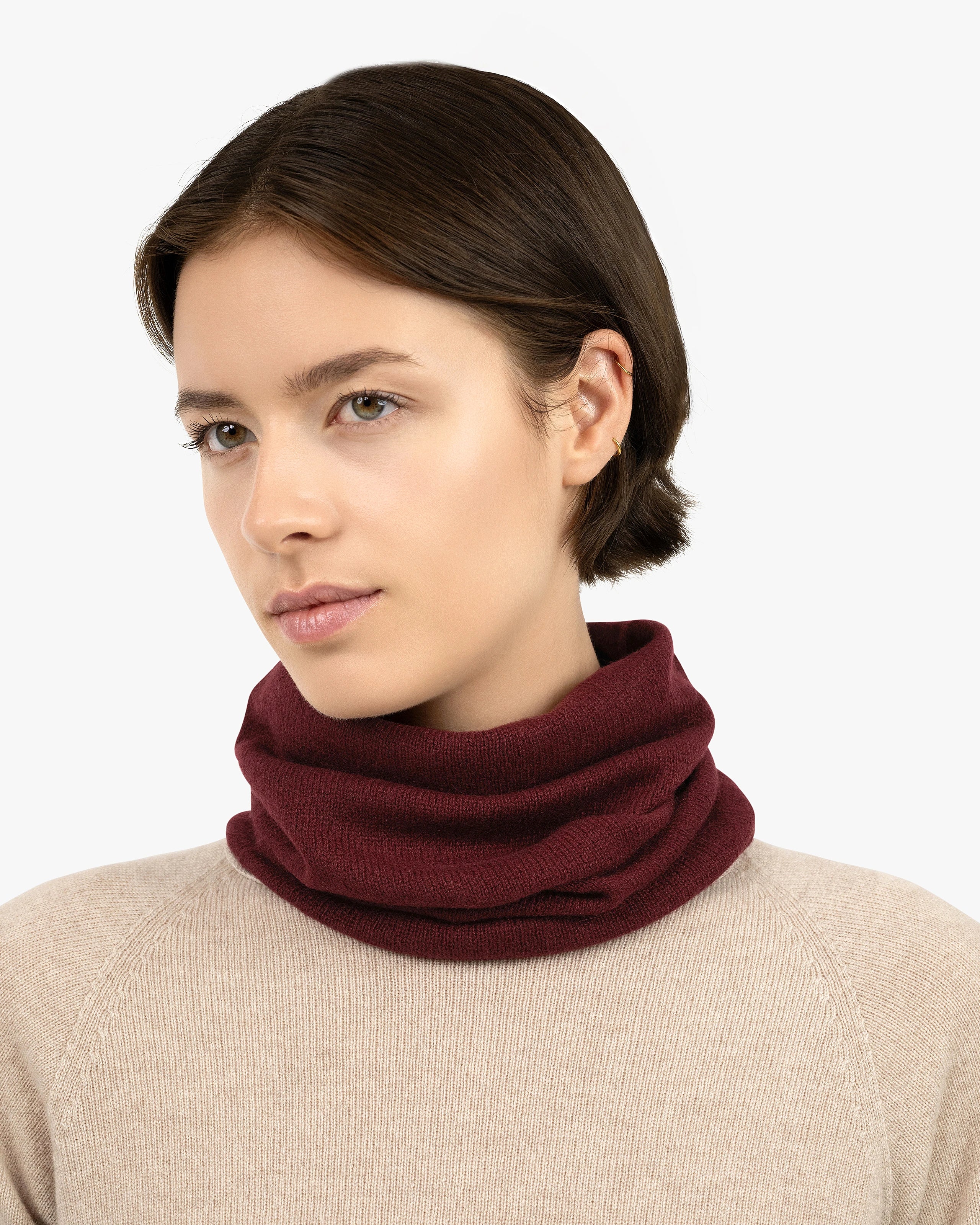 Essential Neck Warmer - Bordeaux Cashmere