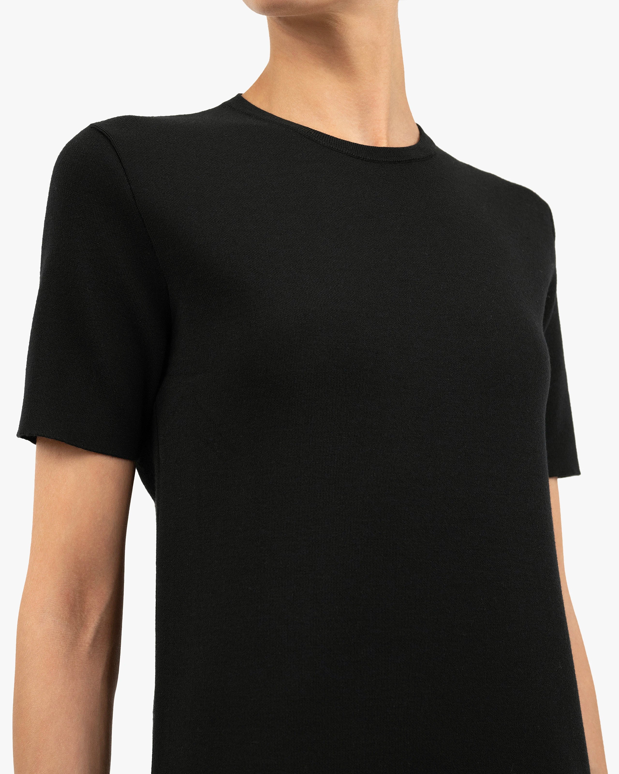 Seraphine Dress - Black Merino Superfine