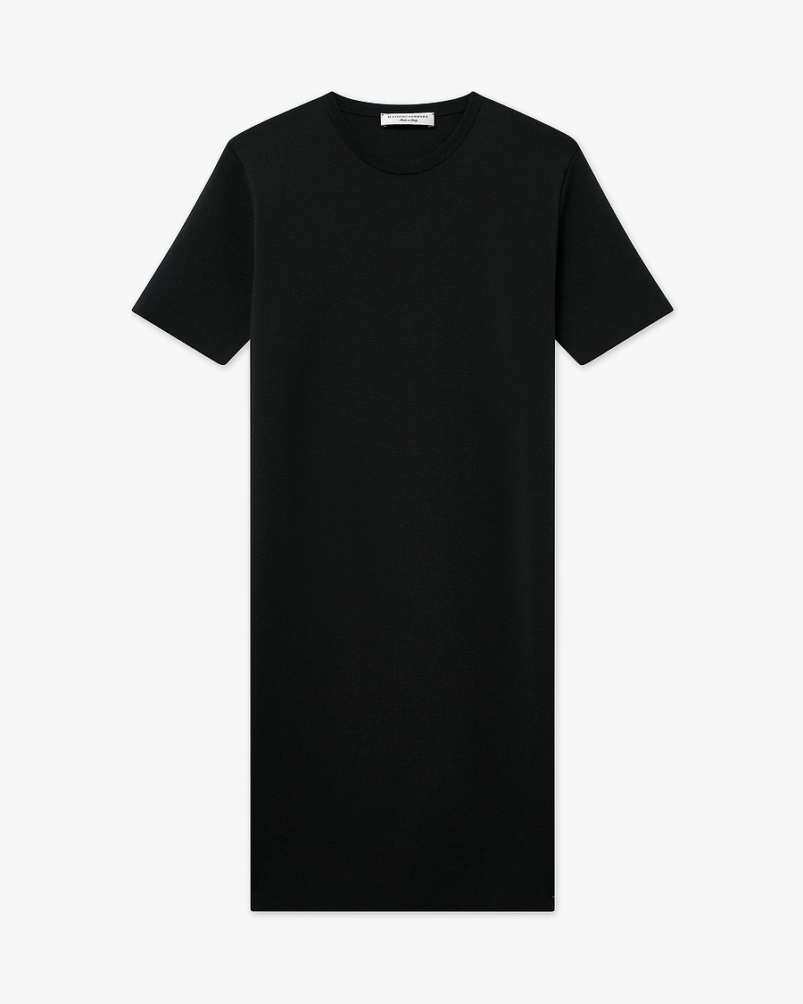 Seraphine Dress - Black Merino Superfine