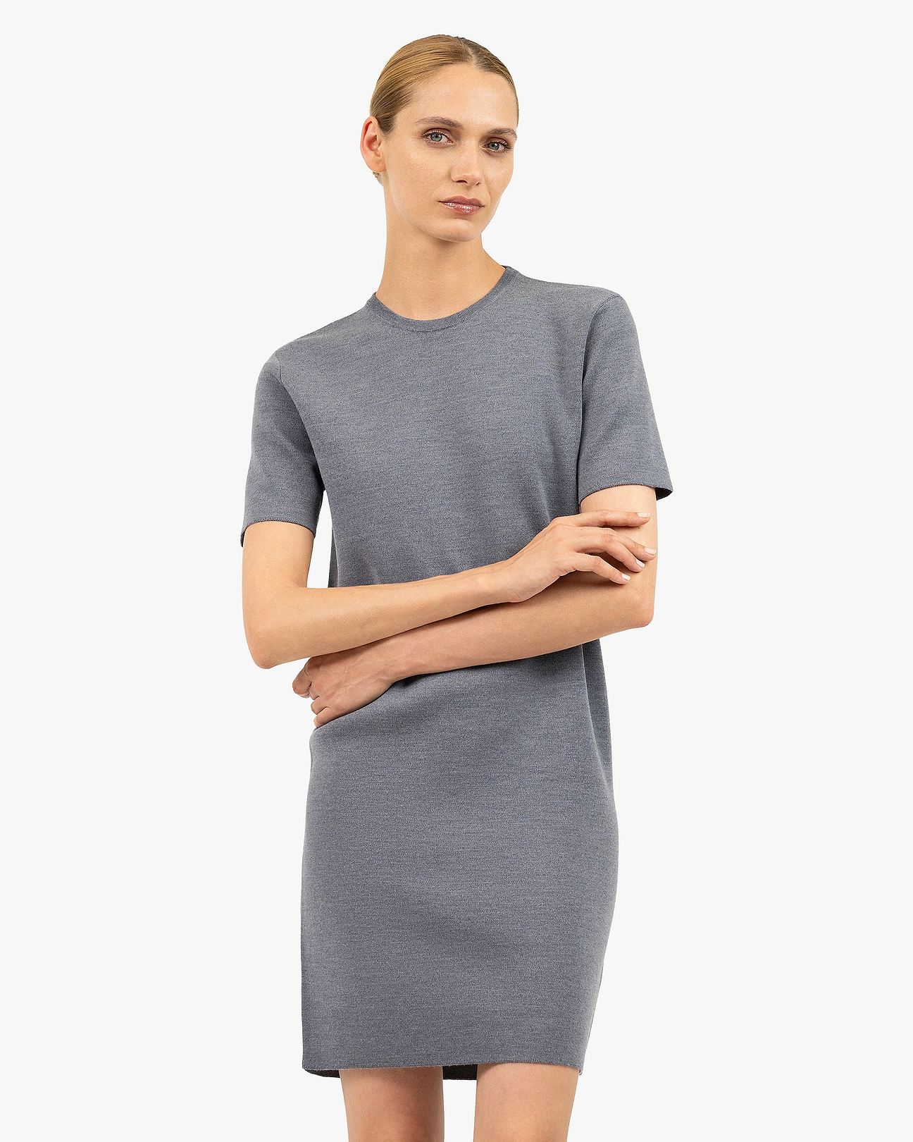 Seraphine Dress - Grey - Extrafine Merino