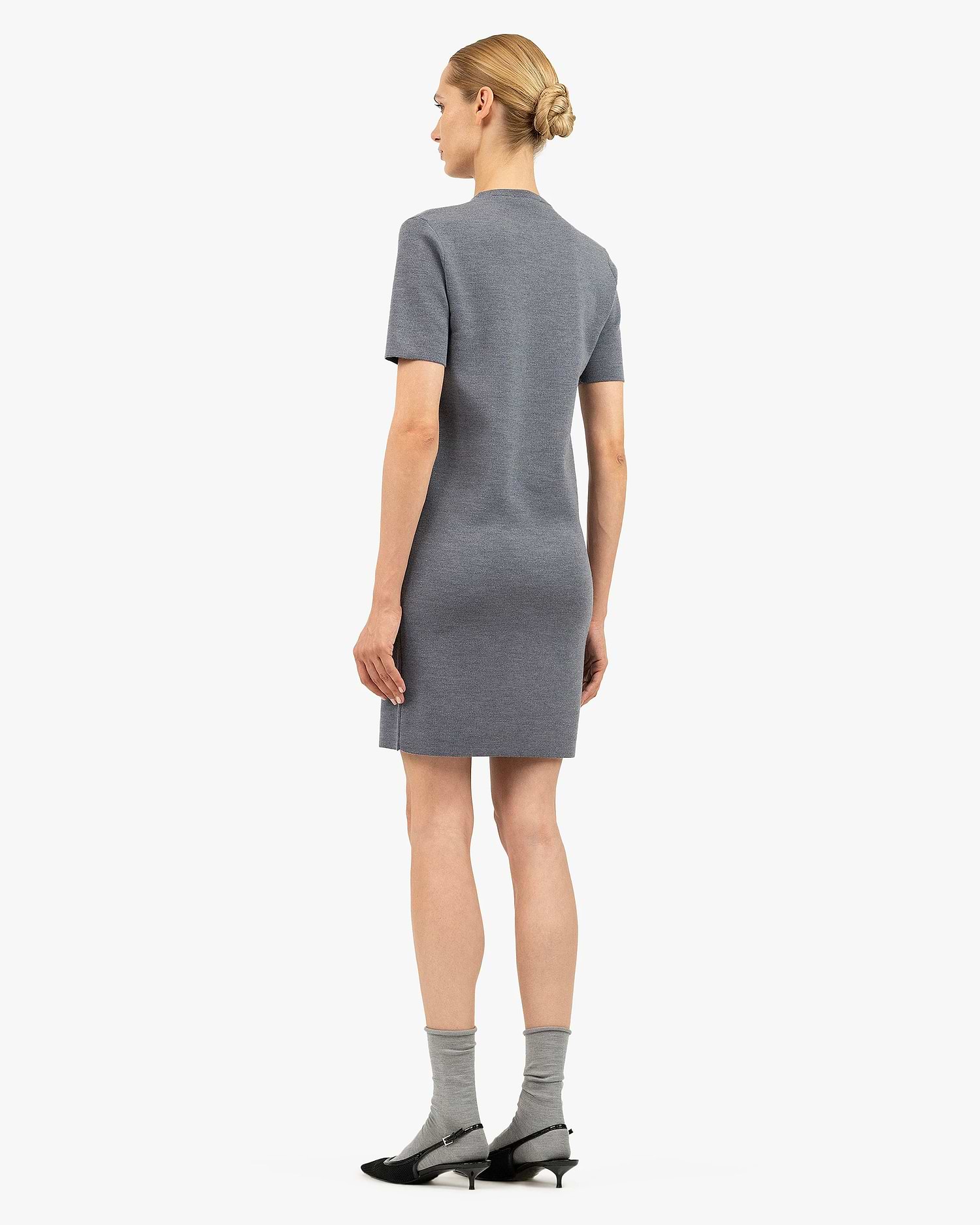 Seraphine Dress - Grey - Extrafine Merino - Made in Italy Seraphine Dress - Grey - Extrafine Merino - Made in Italy