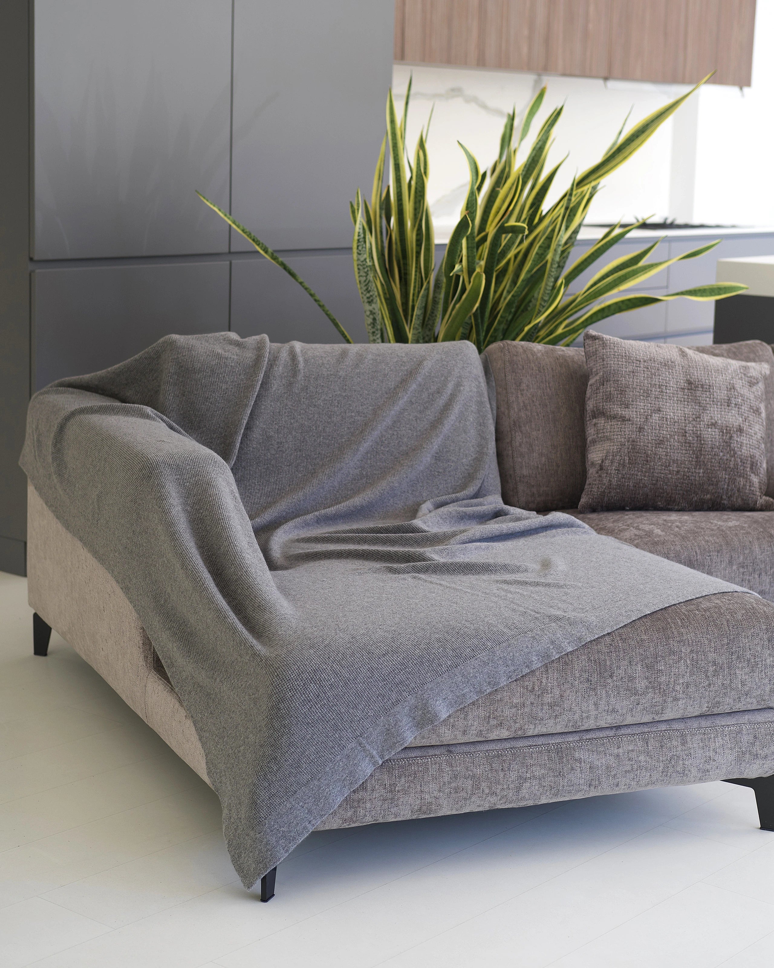 Fiocco Blanket - Medium Grey Cashmere