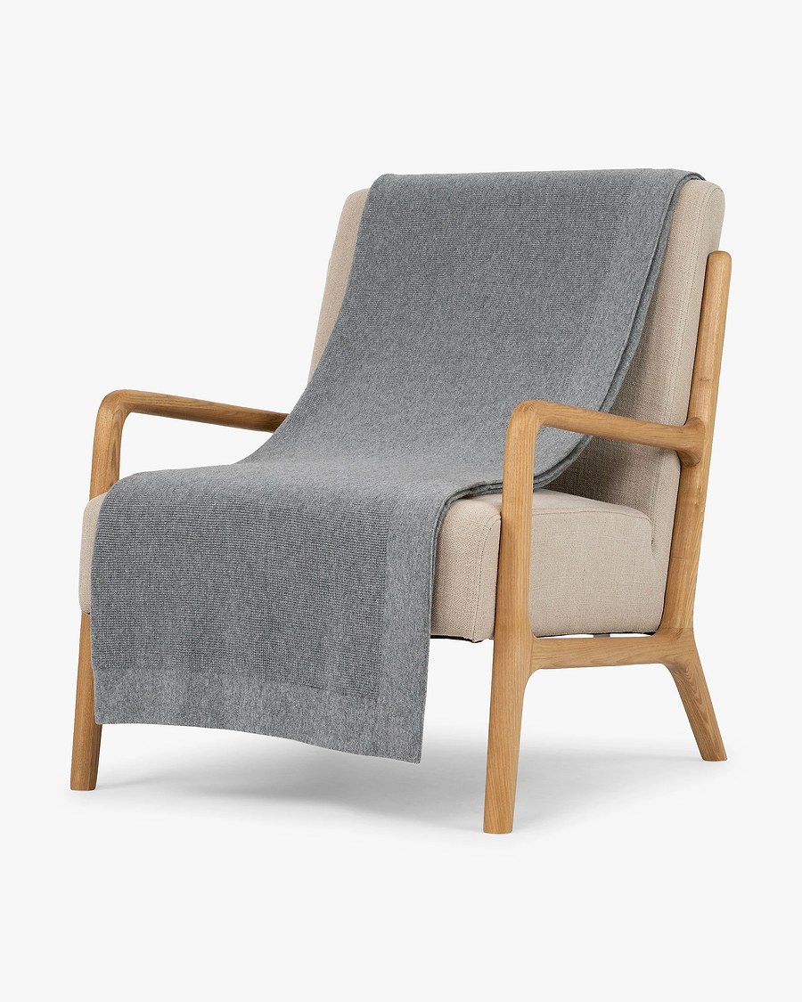 Fiocco Blanket - Medium Grey Cashmere