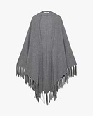 Stola con Frange - Grigio Medio